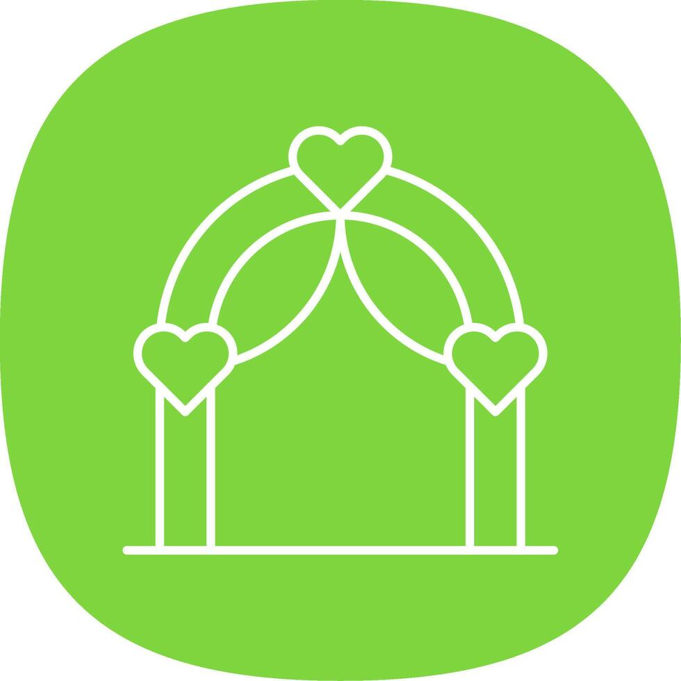 Wedding Arch Line Curve Icon vector