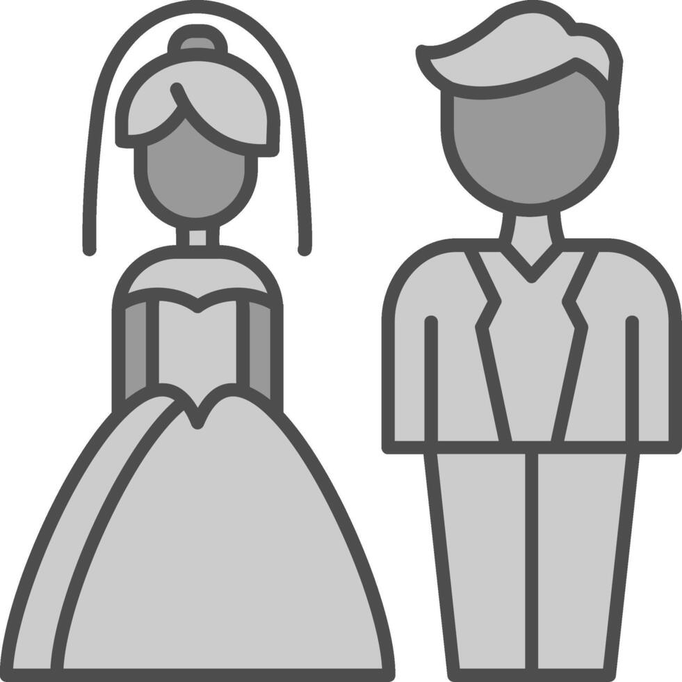 Pareja relleno icono vector