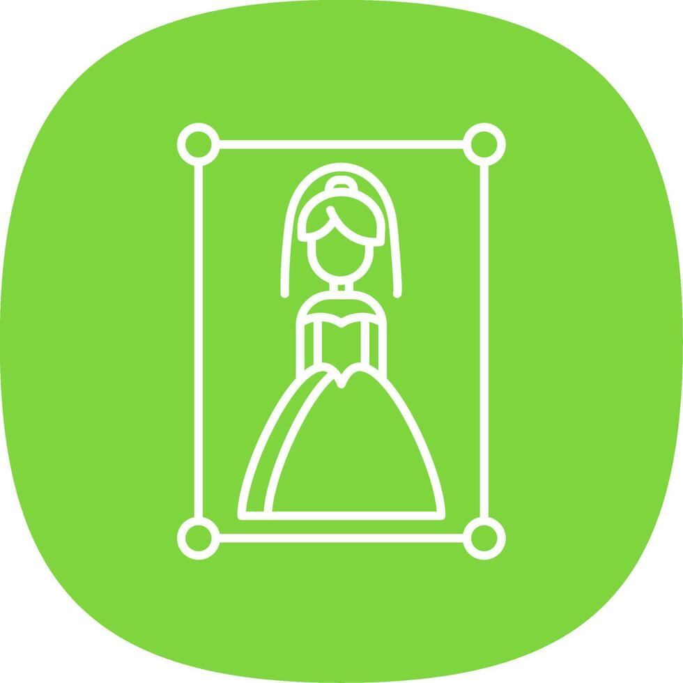 Wedding Photography Line Curve Icon vector