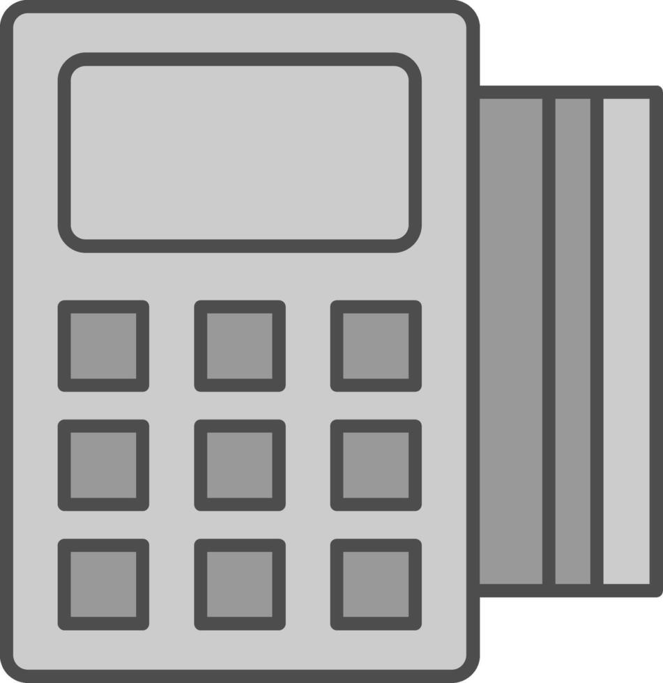 Pos Terminal Fillay Icon vector