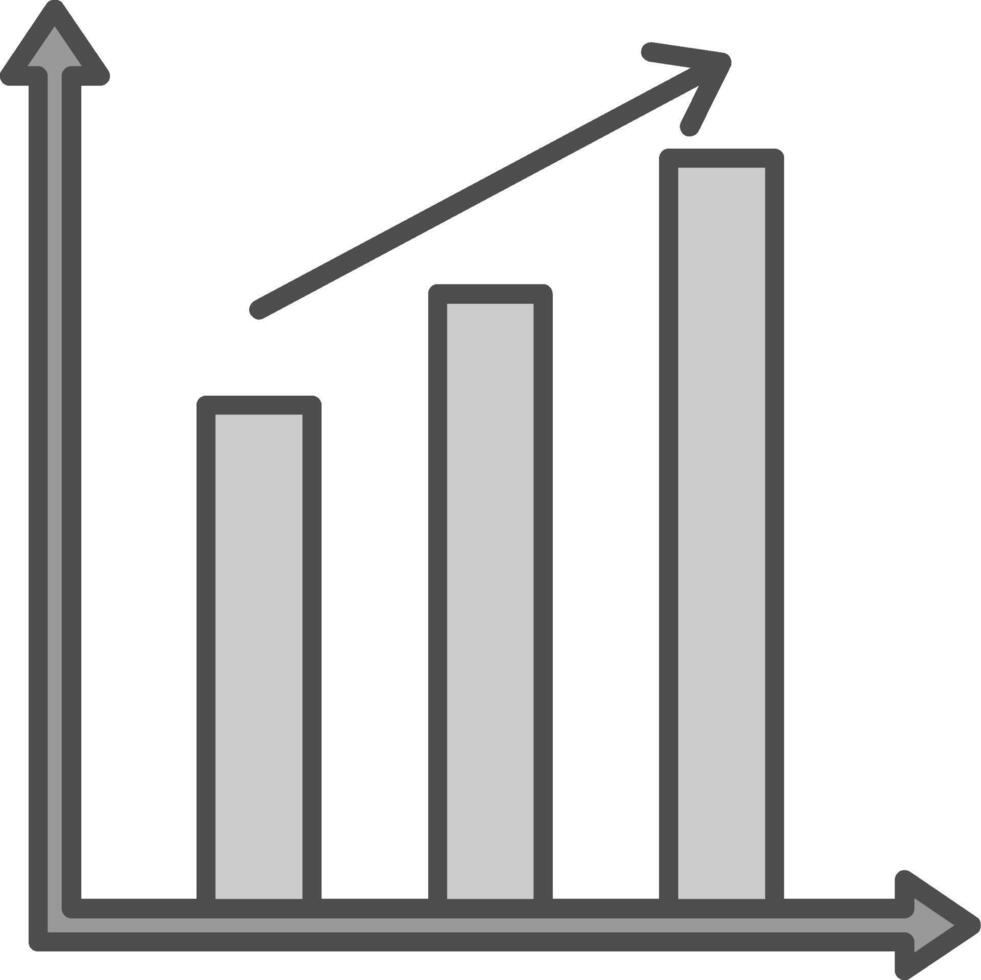 Bar Chart Fillay Icon vector