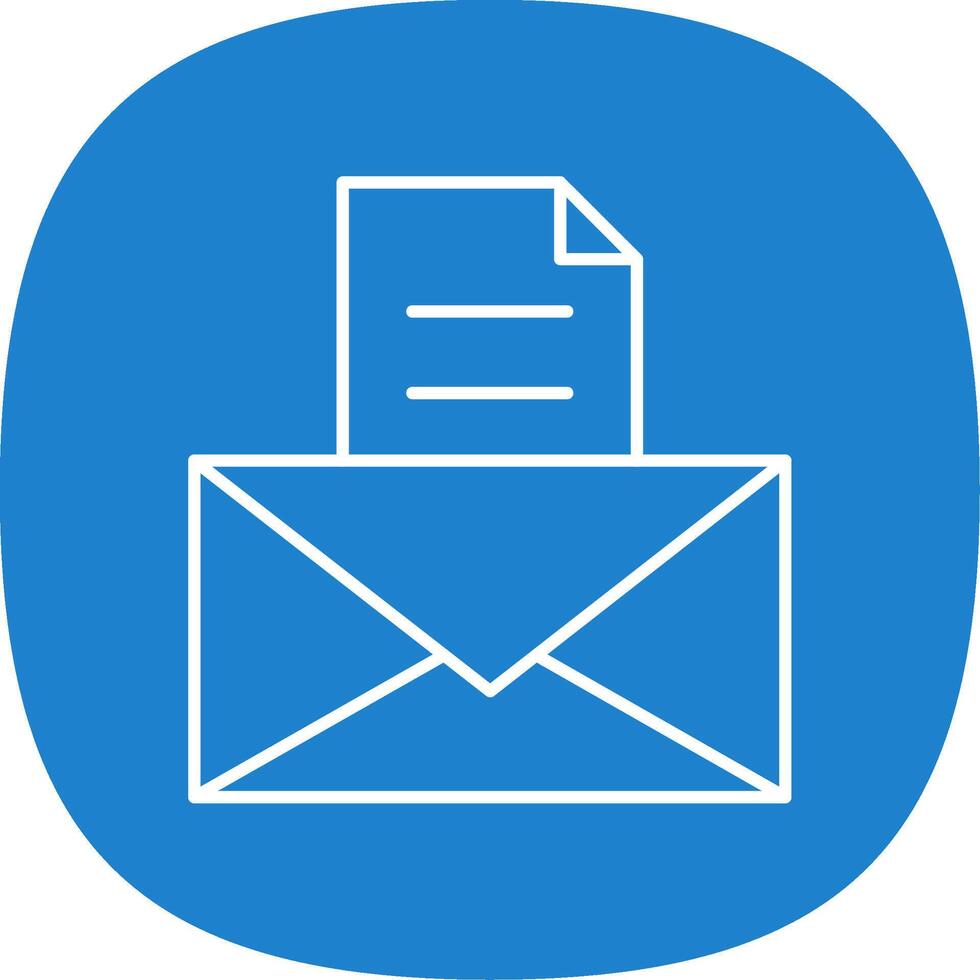 Email Line Curve Icon vector