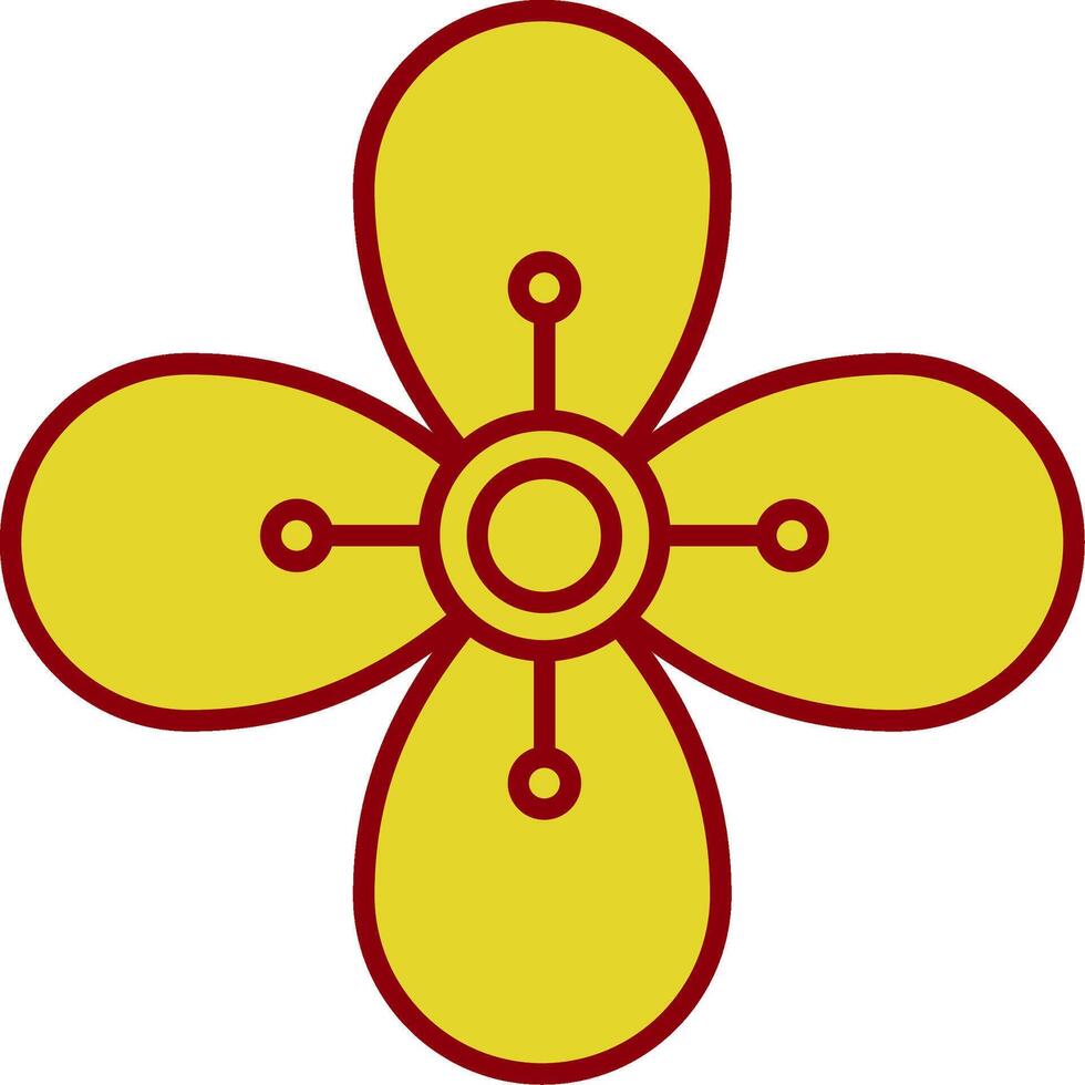 Pear Line Two Color Icon vector