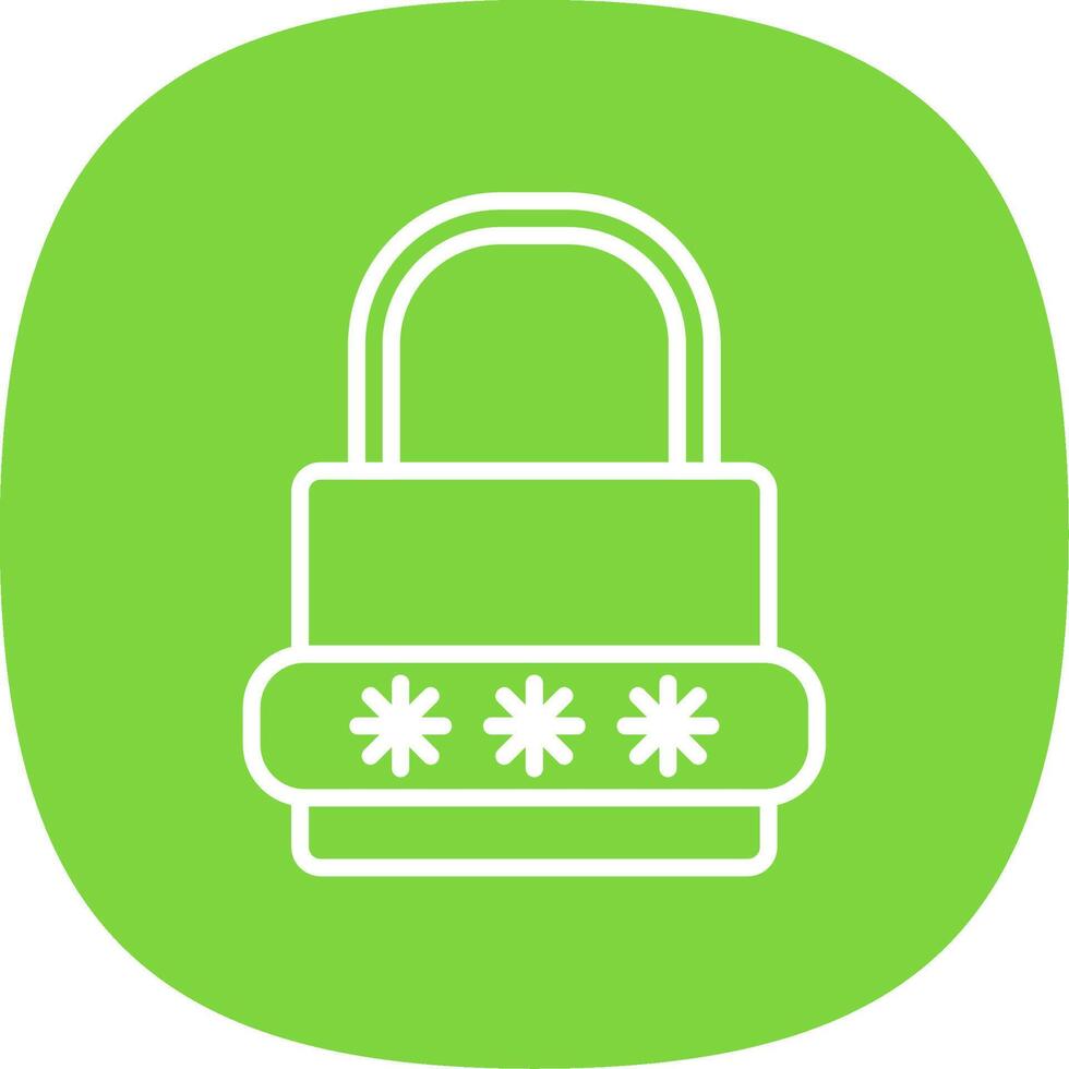 Lock Line Curve Icon vector