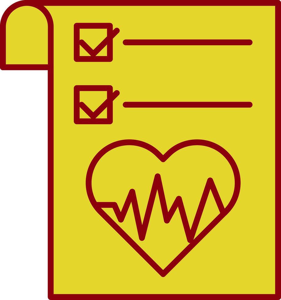 Health Graph Line Two Color Icon vector