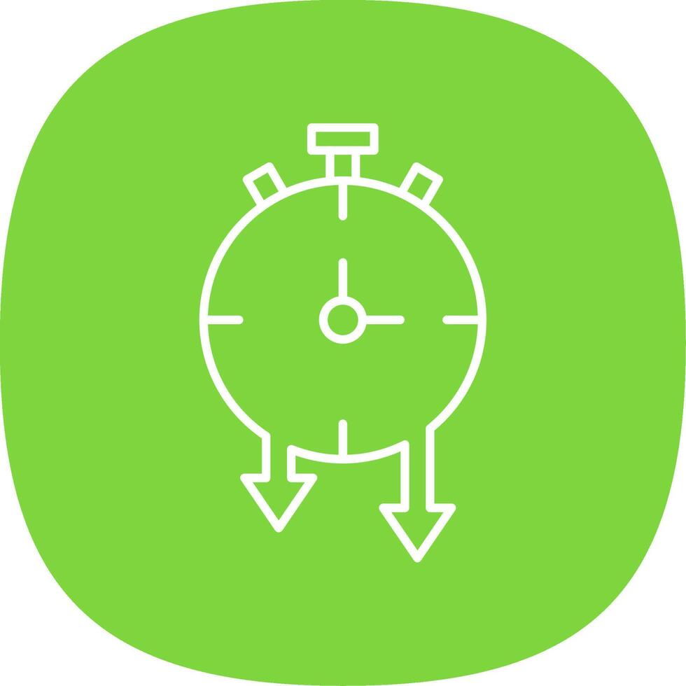 Timer Line Curve Icon vector