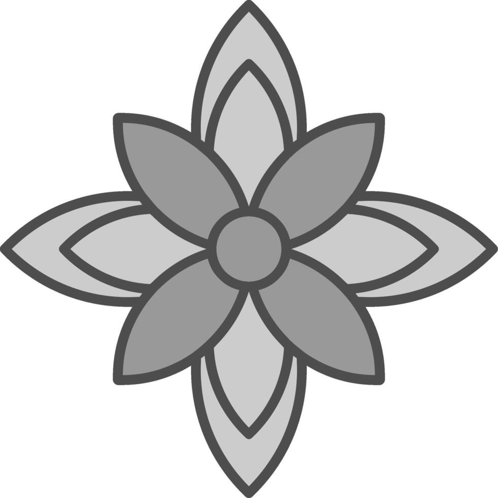 flor de pascua relleno icono vector
