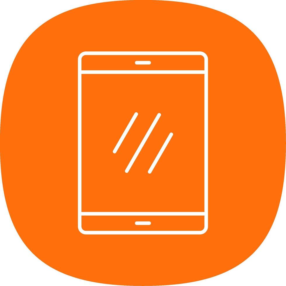 Smartphone Line Curve Icon vector