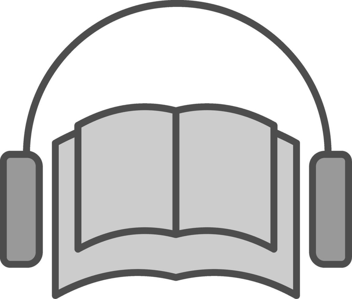 audio libro relleno icono vector