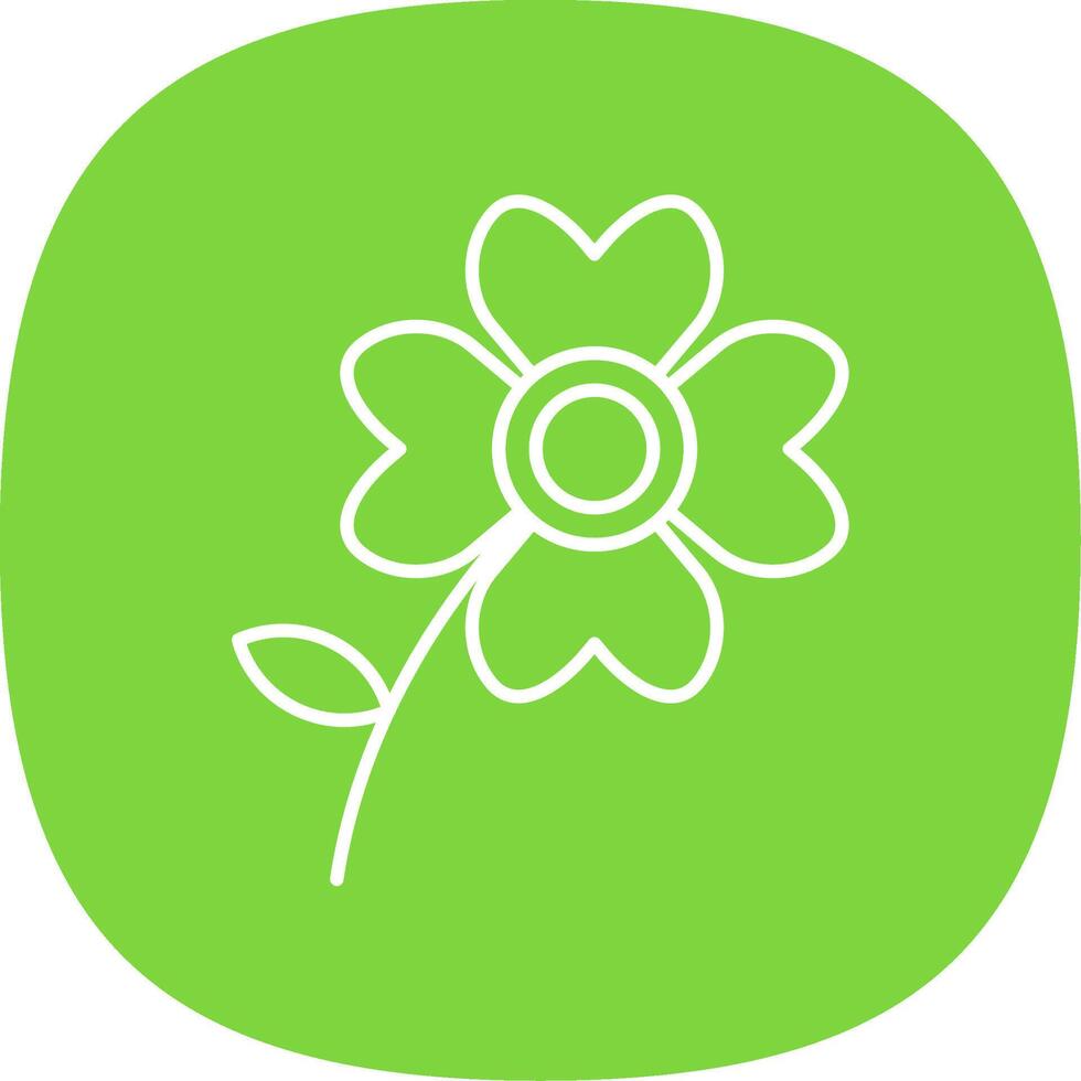 Geranium Line Curve Icon vector