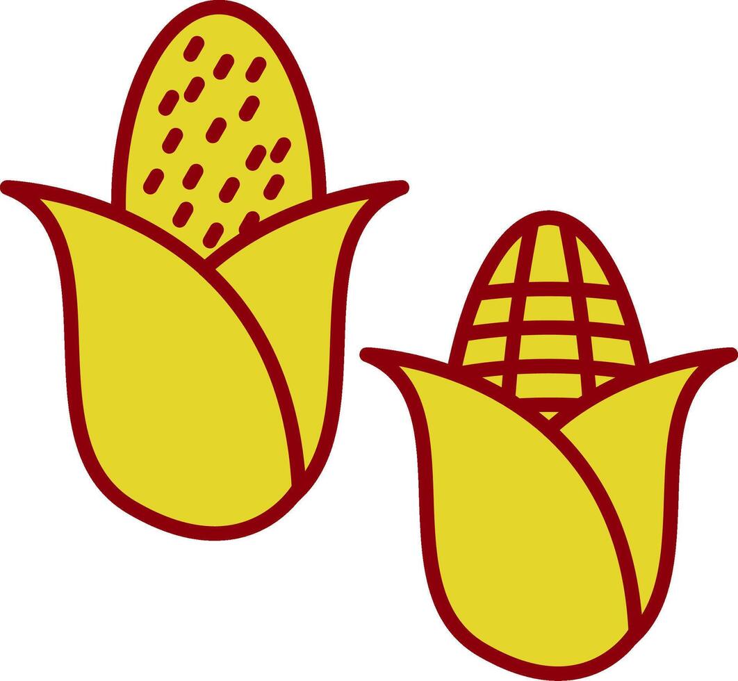 Corn Line Two Color Icon vector