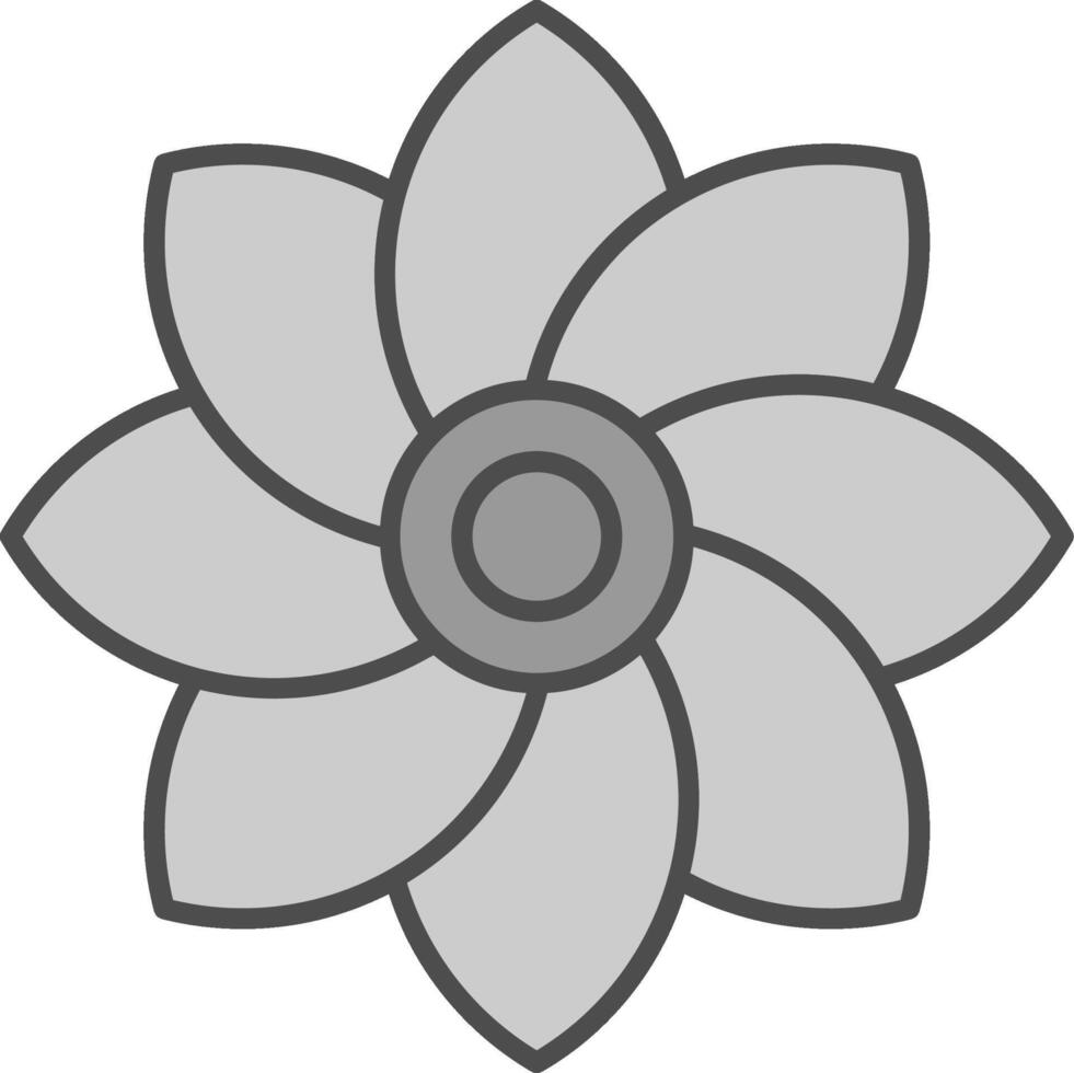 flor relleno icono vector