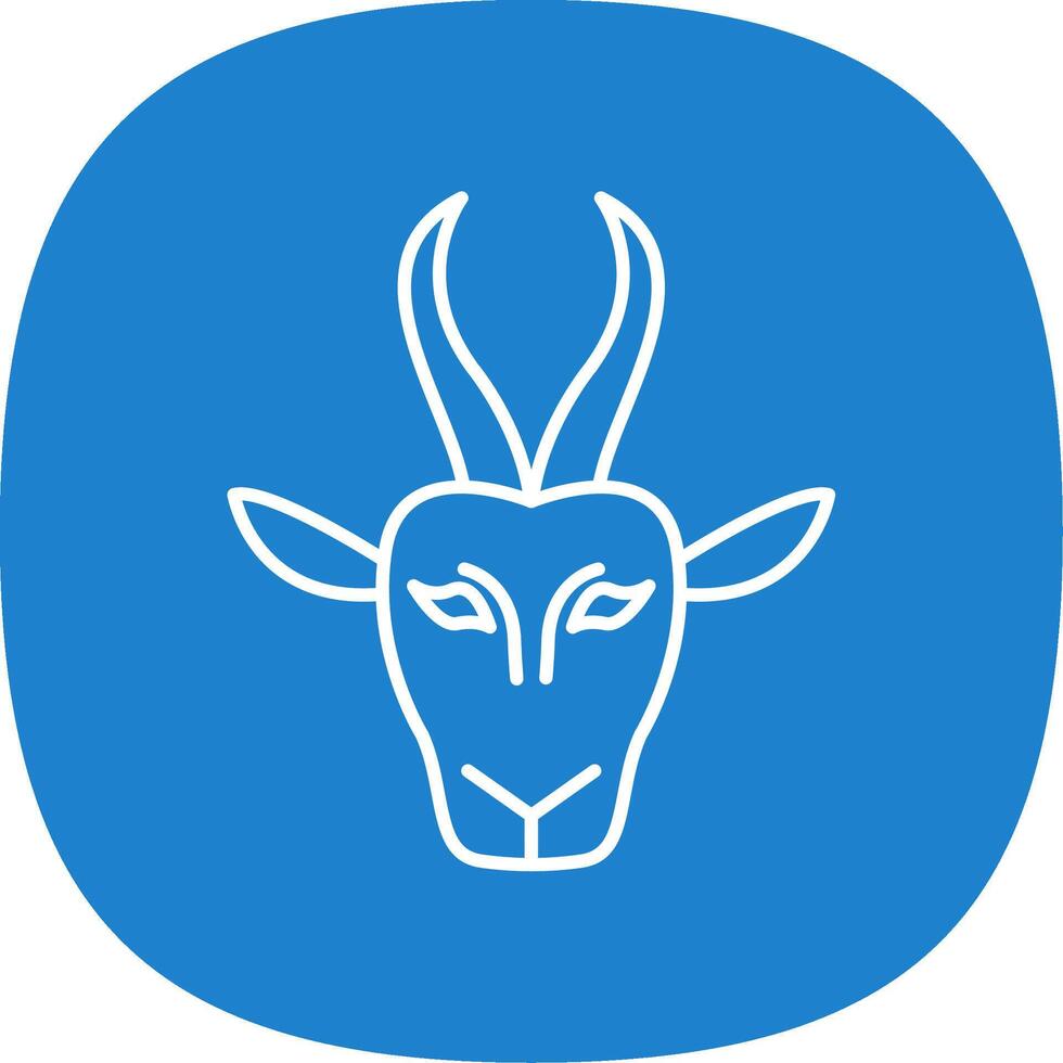 Gazelle Line Curve Icon vector