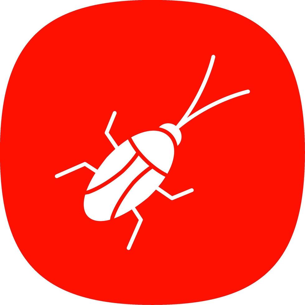 Cockroach Line Two Color Icon vector