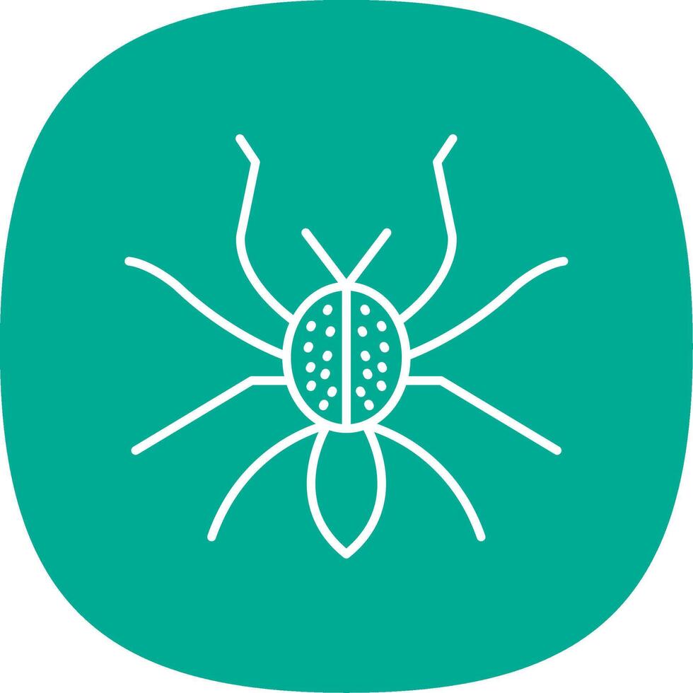 Spider Line Curve Icon vector