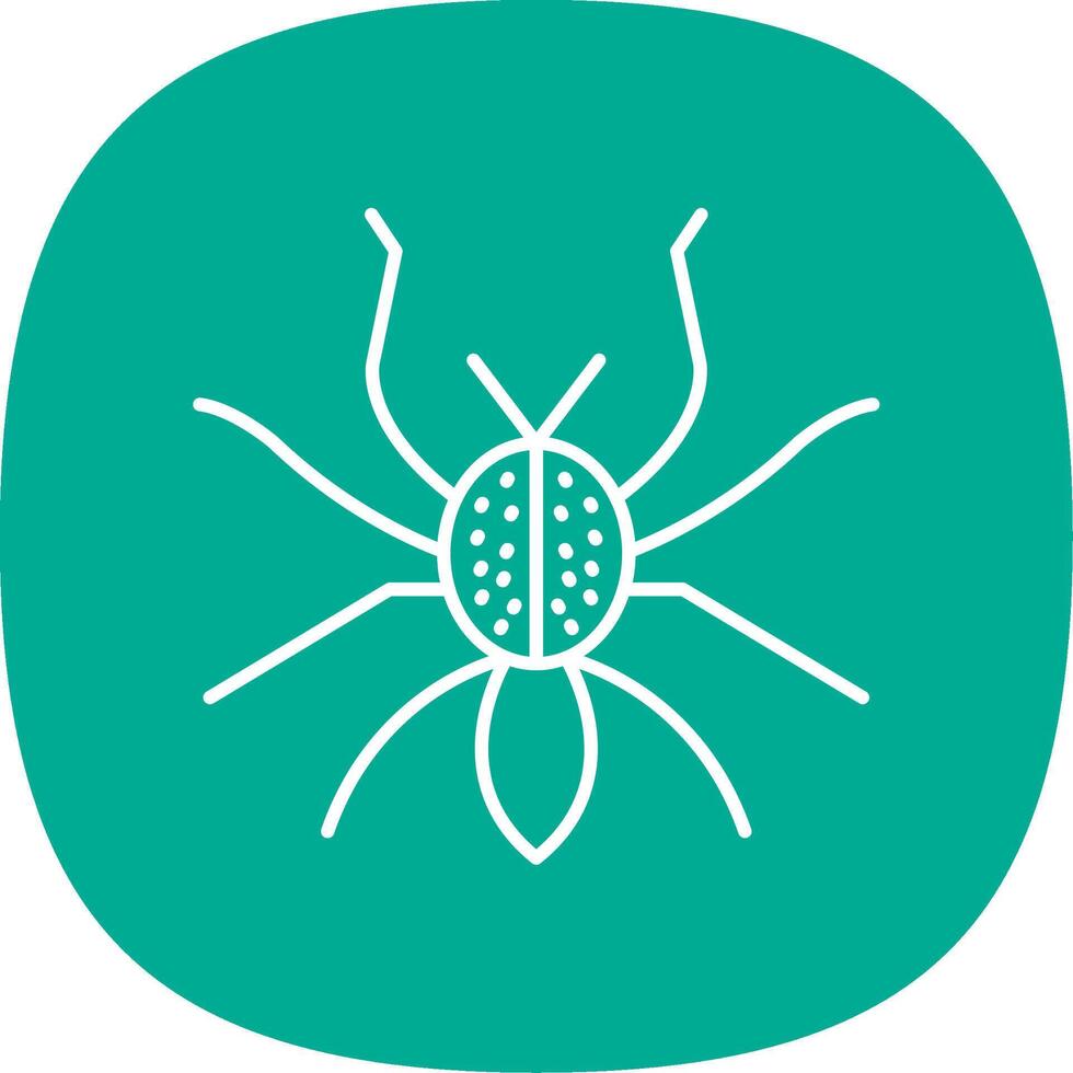 Spider Line Curve Icon vector