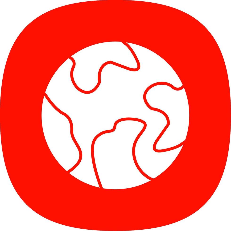 Earth Line Two Color Icon vector