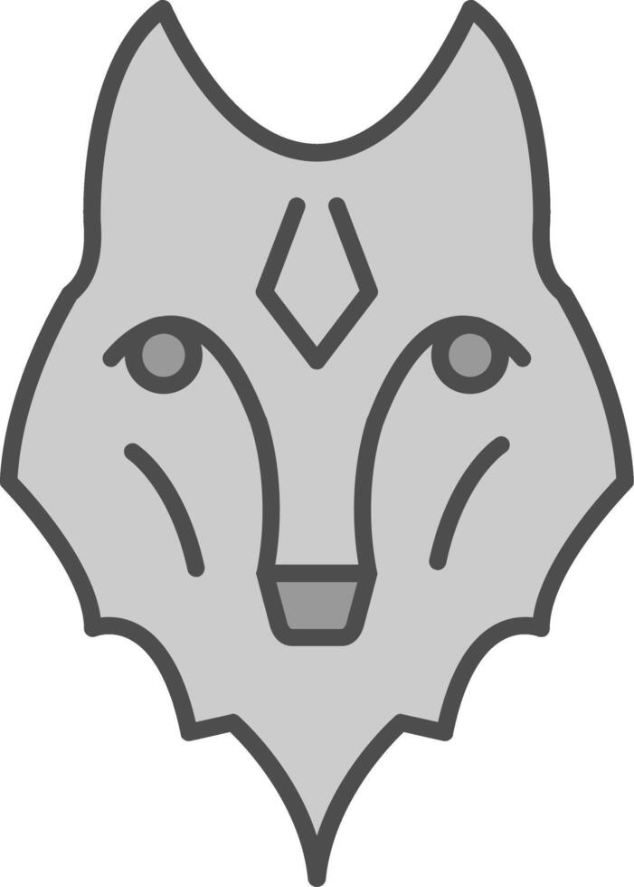 lobo relleno icono vector