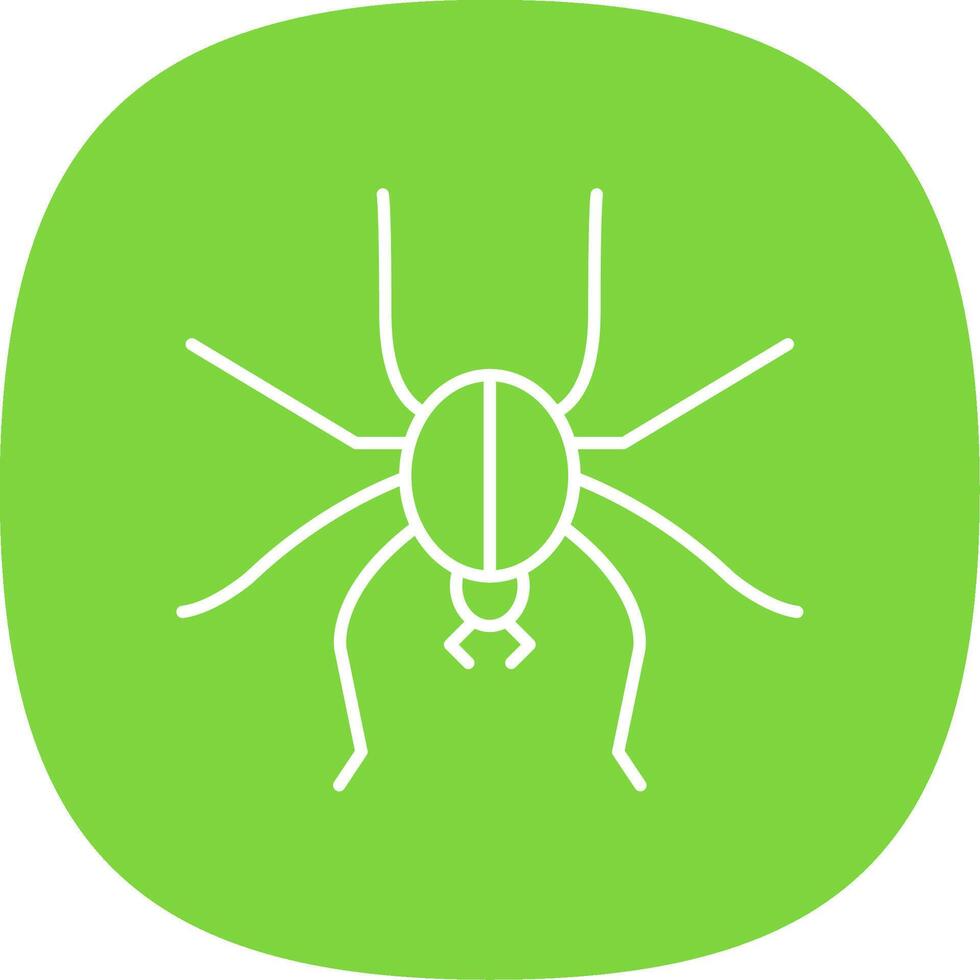 Spider Line Curve Icon vector
