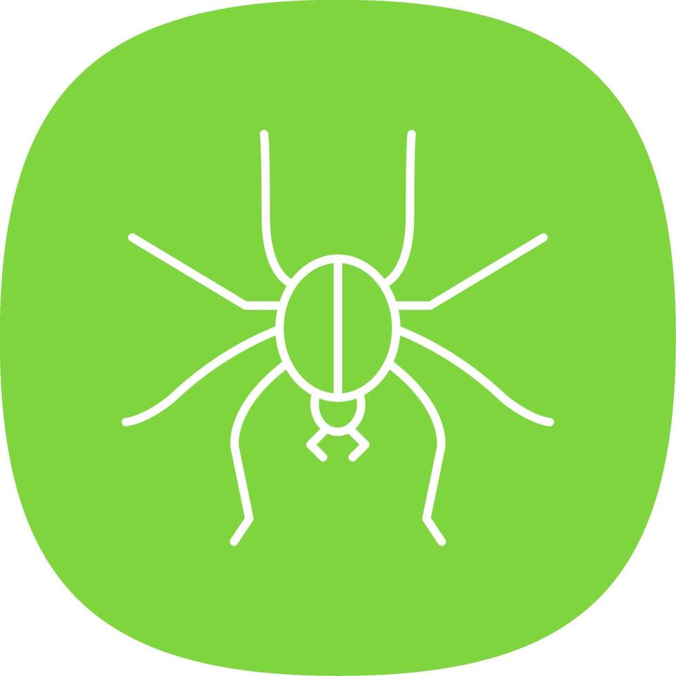 Spider Line Curve Icon vector