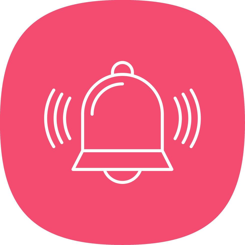 Bell Line Curve Icon vector
