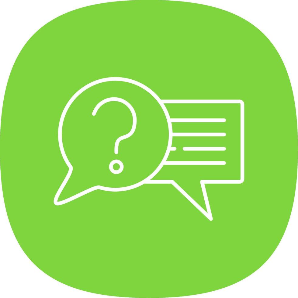 Question Line Curve Icon vector