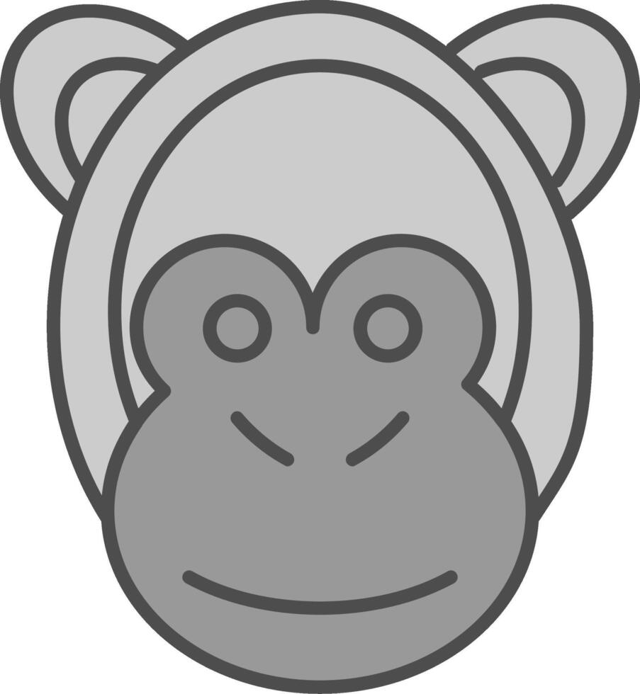 Monkey Fillay Icon vector