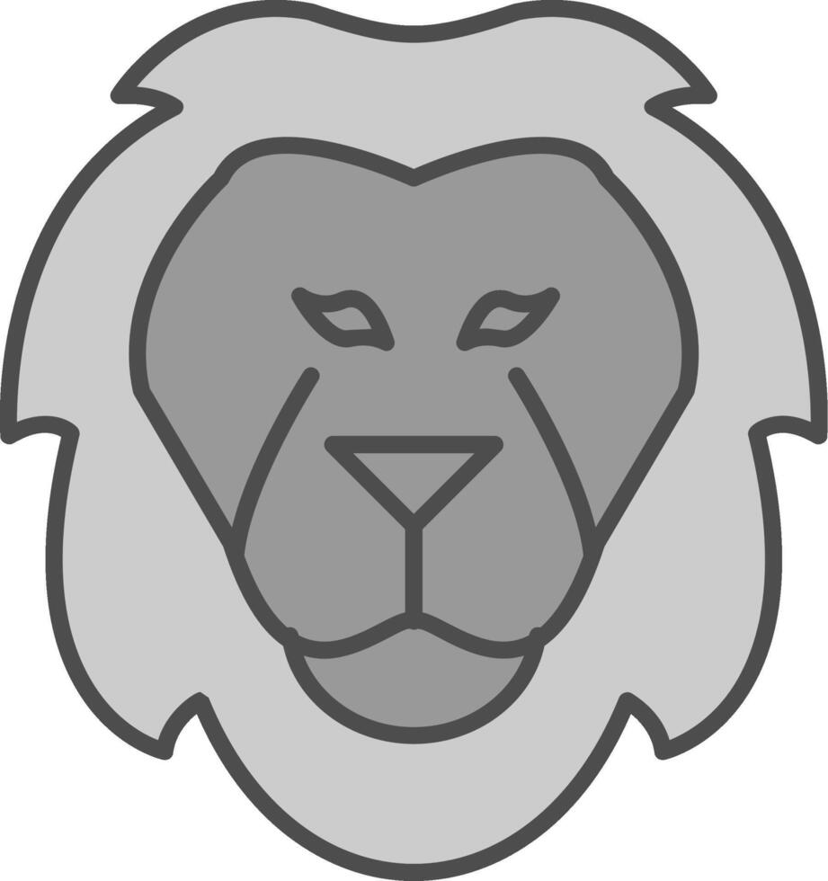 león relleno icono vector