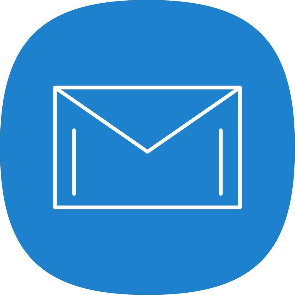 Mail Line Curve Icon vector