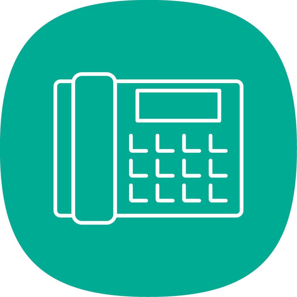 Telephone Line Curve Icon vector