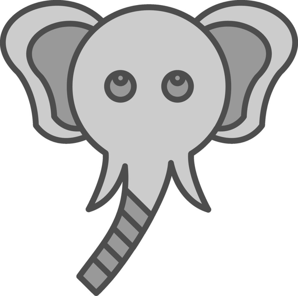 Elephant Fillay Icon vector