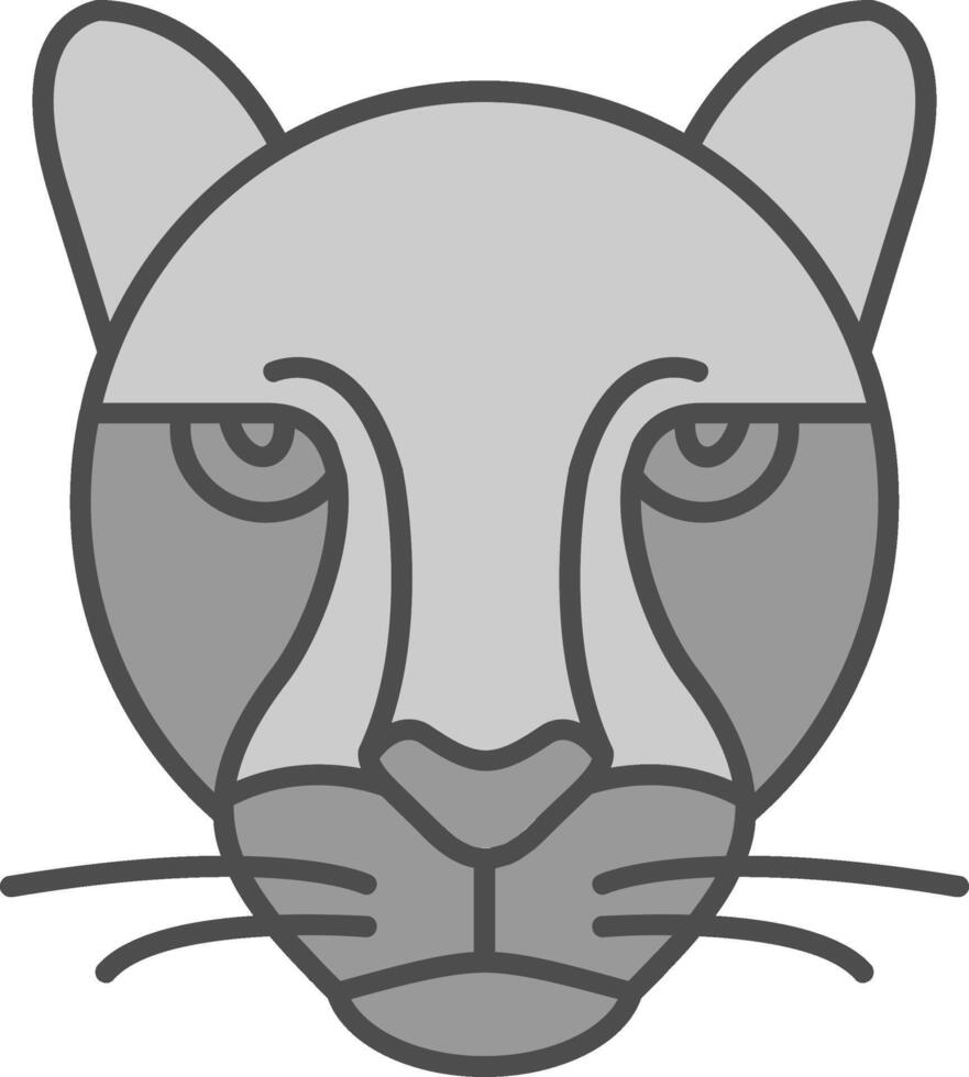 leopardo relleno icono vector