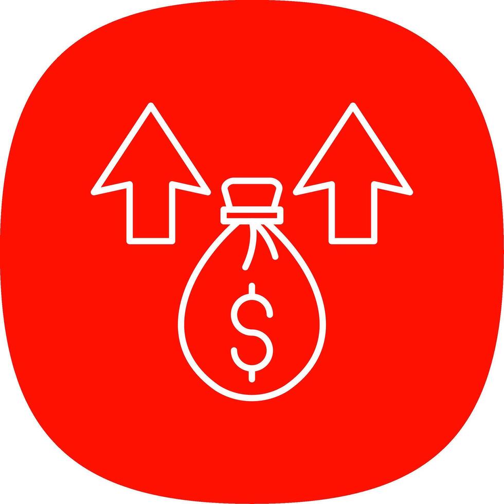 Profit Line Curve Icon vector