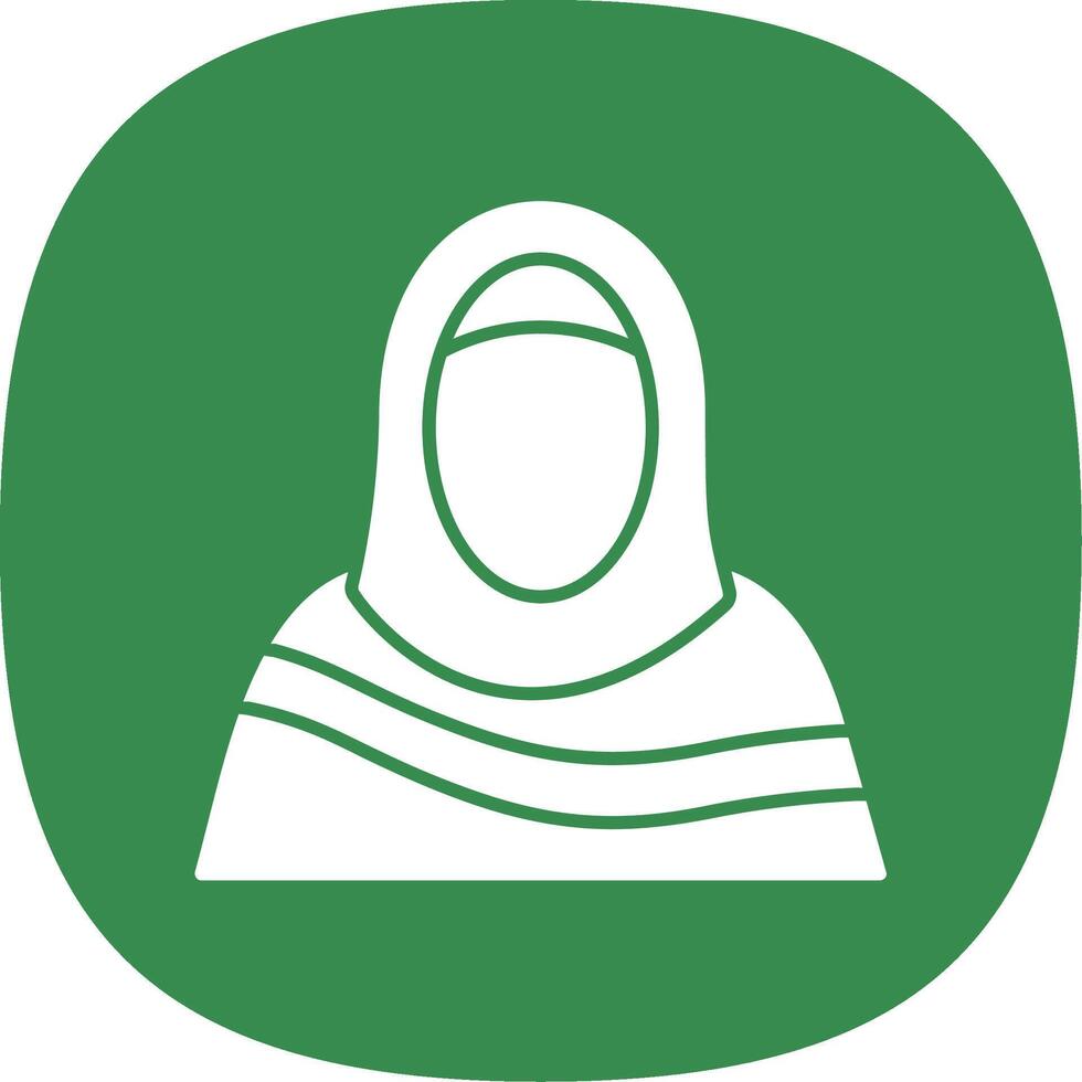 Moslem Woman Line Two Color Icon vector