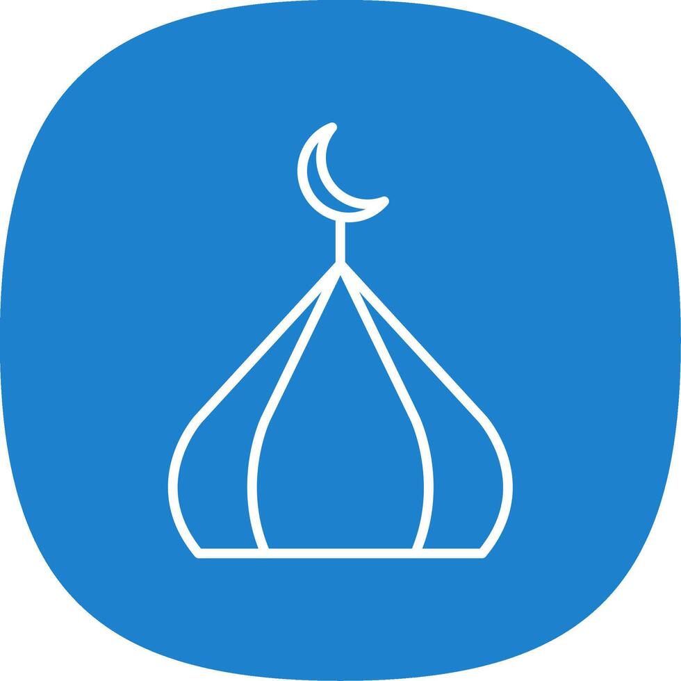 Mosque Domes Line Curve Icon vector