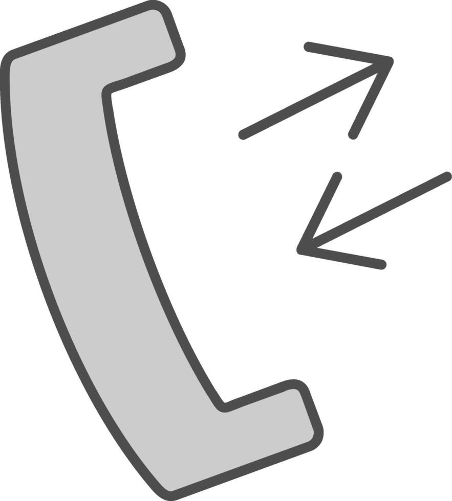 Phone Receiver Fillay Icon vector
