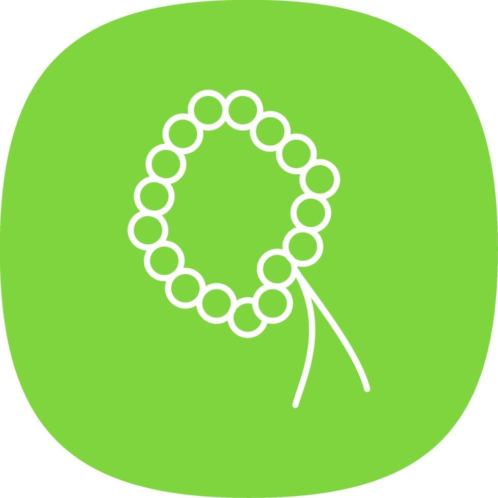 Rosary Line Curve Icon vector