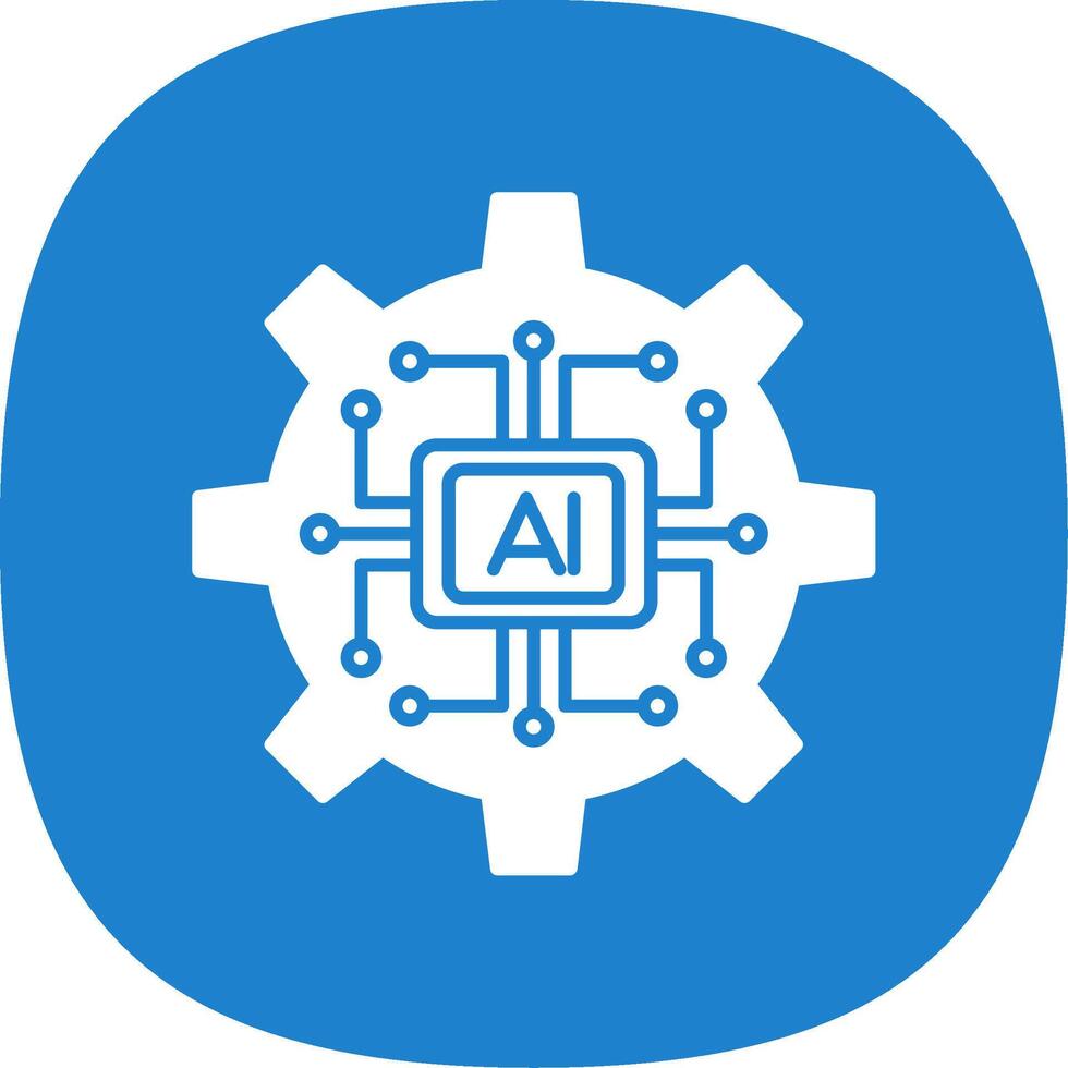 Artificial Intelligence Line Two Color Icon vector