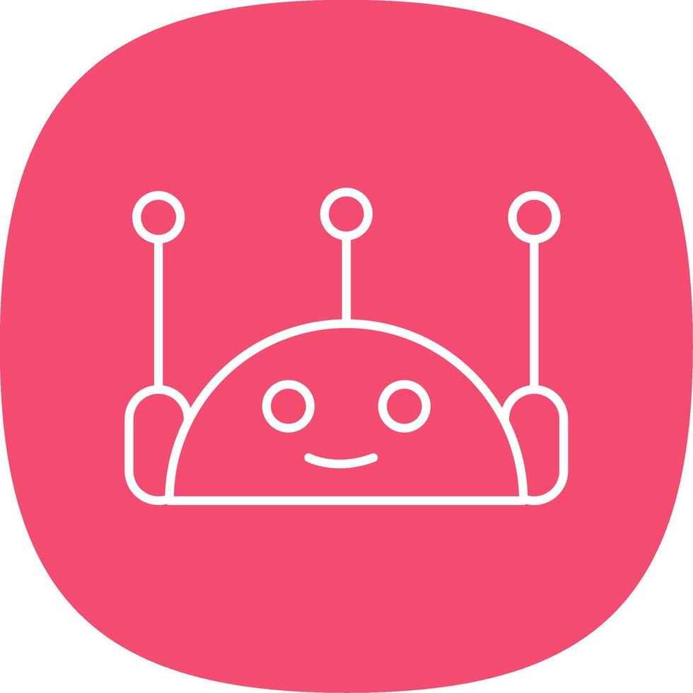 Chatbot Line Curve Icon vector