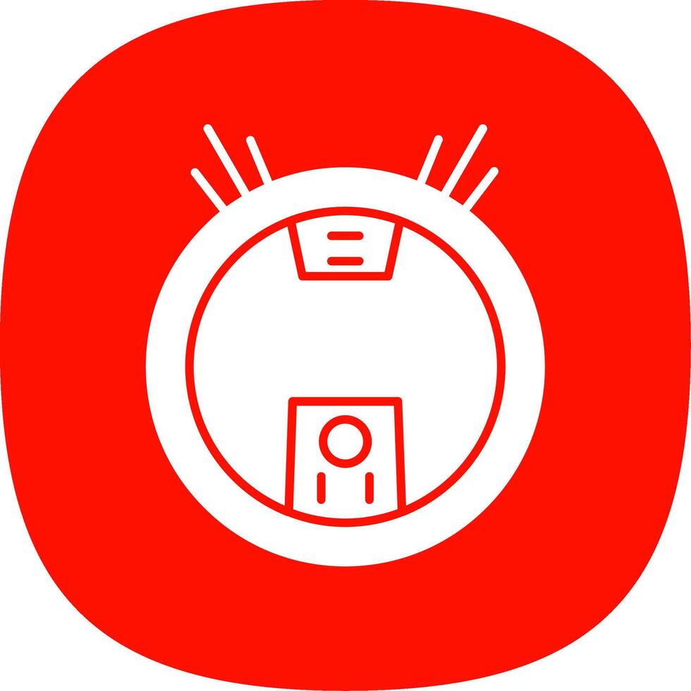 Robot Vacuum Line Two Color Icon vector