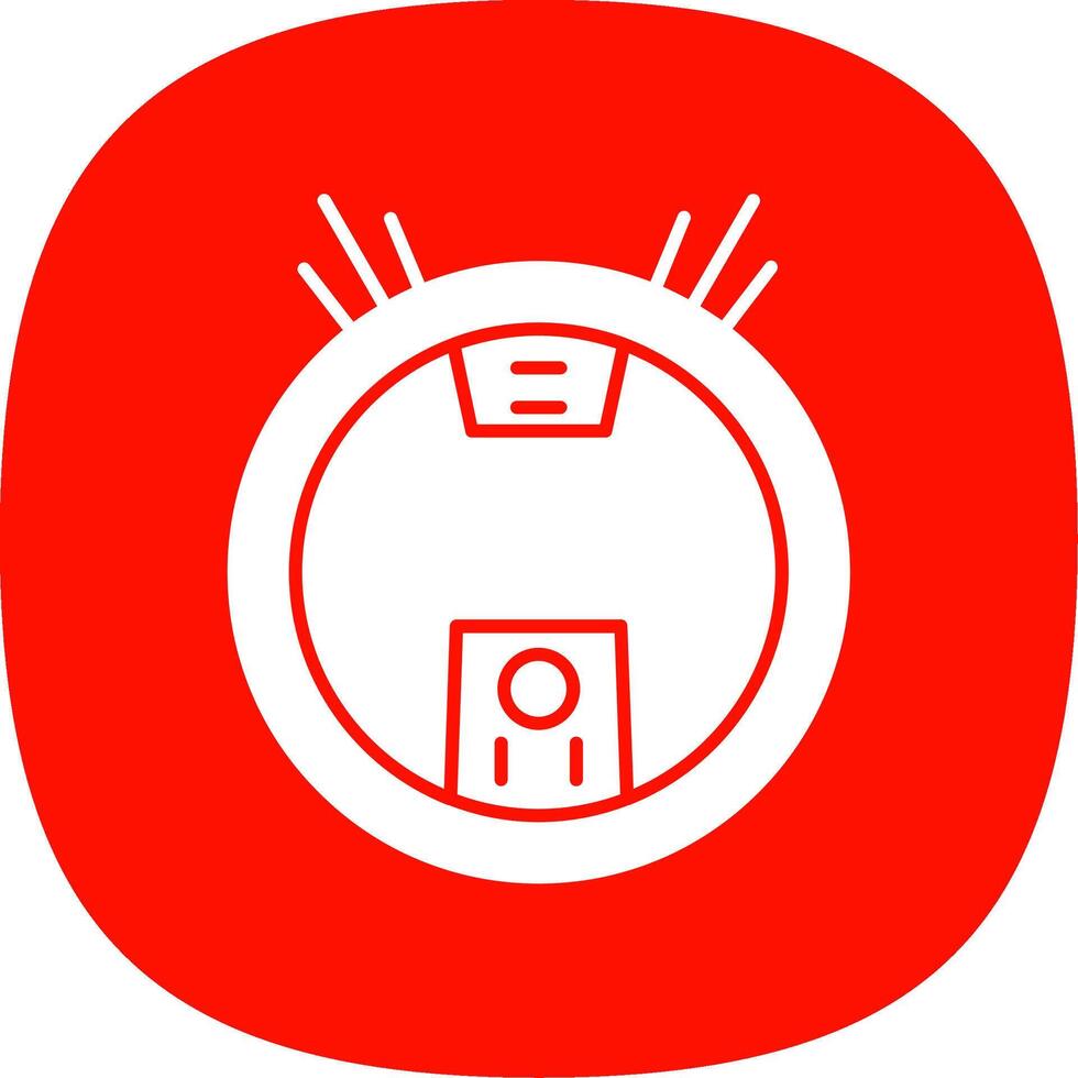 Robot Vacuum Line Two Color Icon vector
