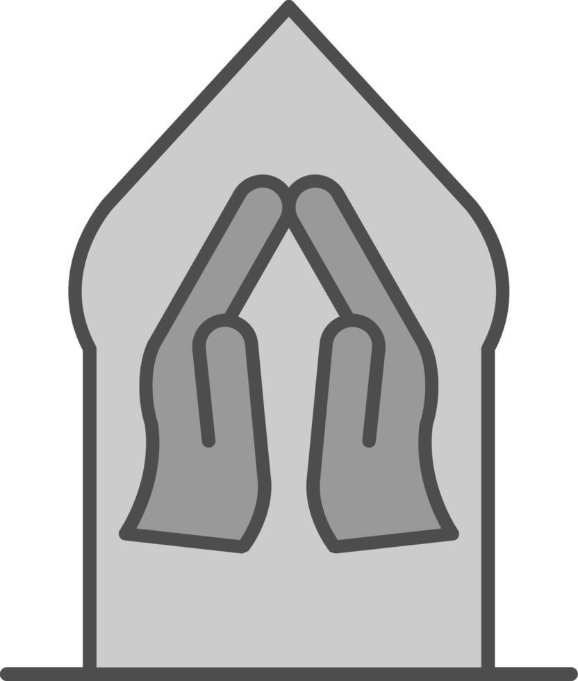 Pray Fillay Icon vector