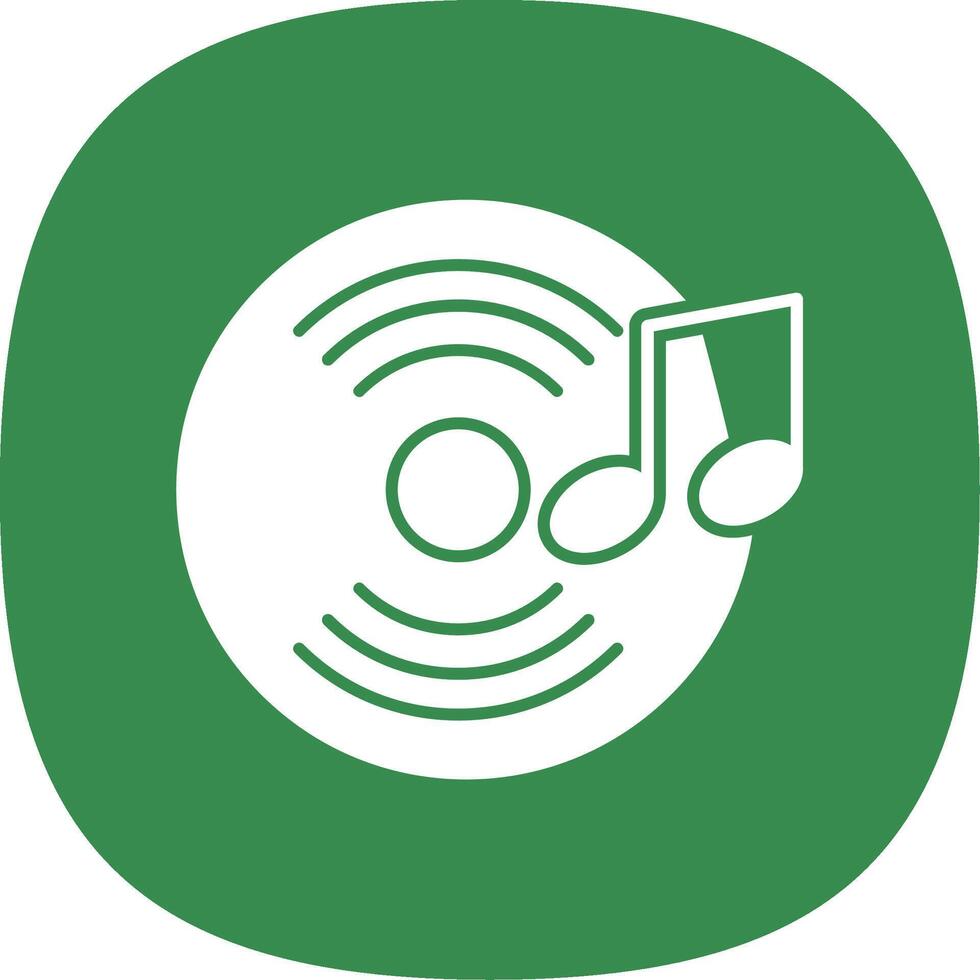 Vinyl Record Line Two Color Icon vector