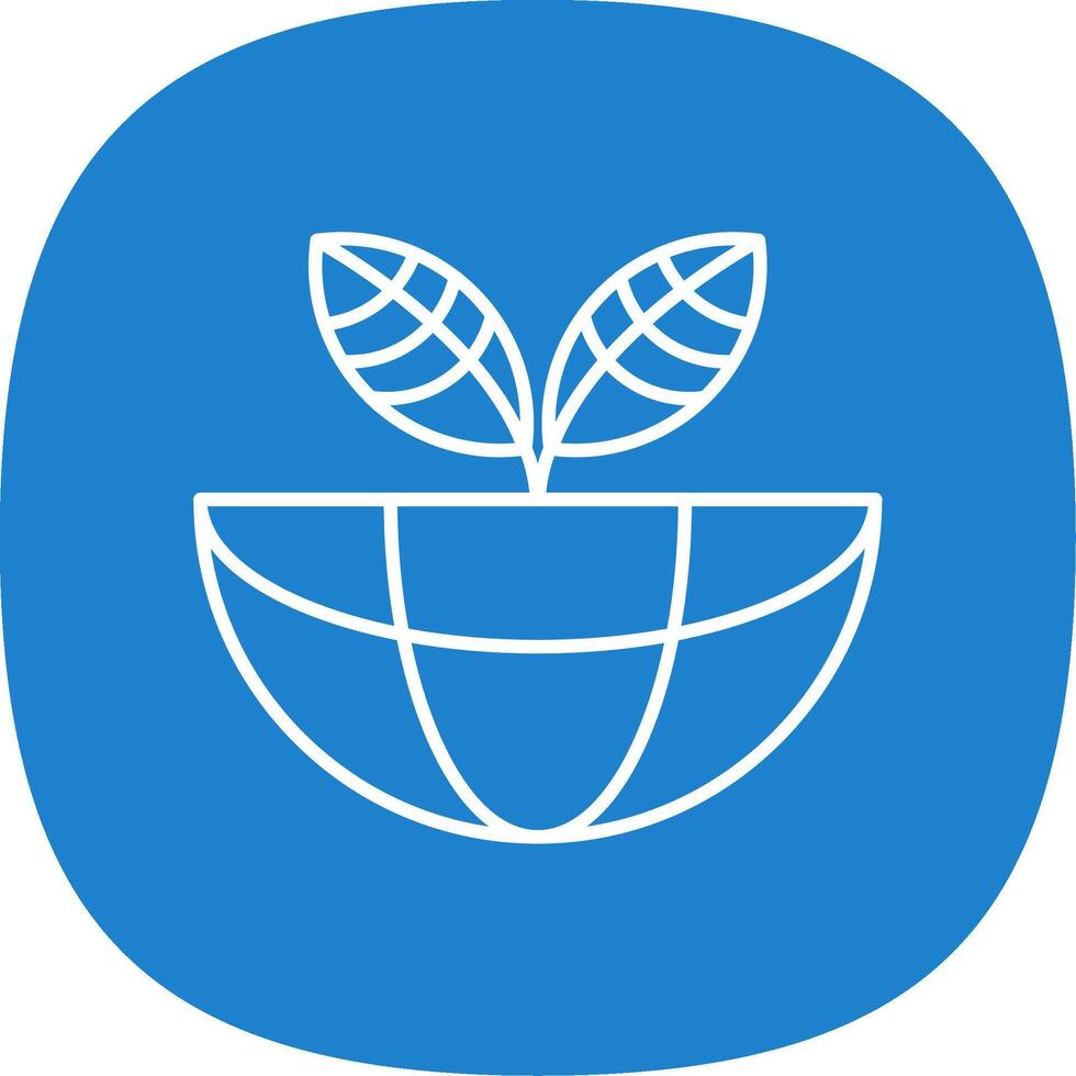 Ecosystem Line Curve Icon vector