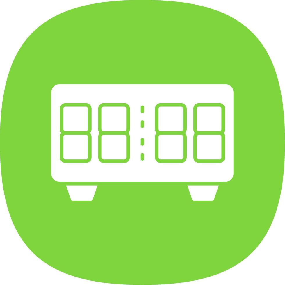 Digital Clock Line Two Color Icon vector