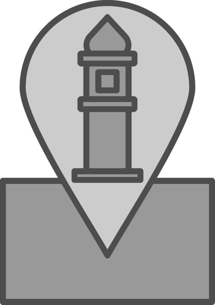Location Fillay Icon vector