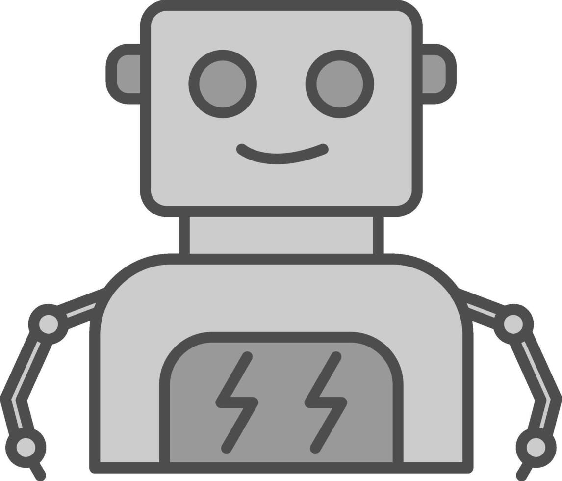 Robot Fillay Icon vector