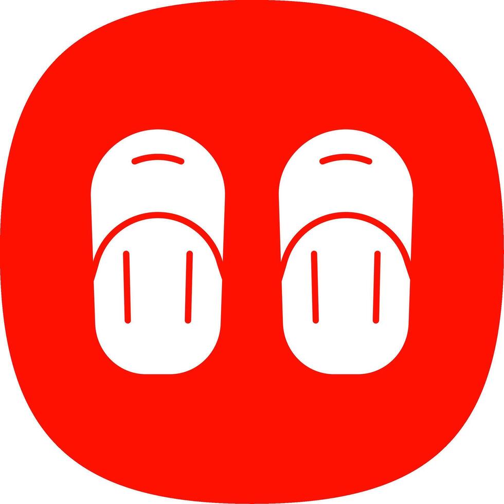 Sandal Line Two Color Icon vector