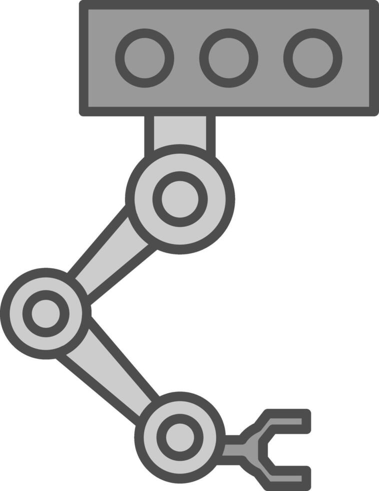 Industrial Robot Fillay Icon vector