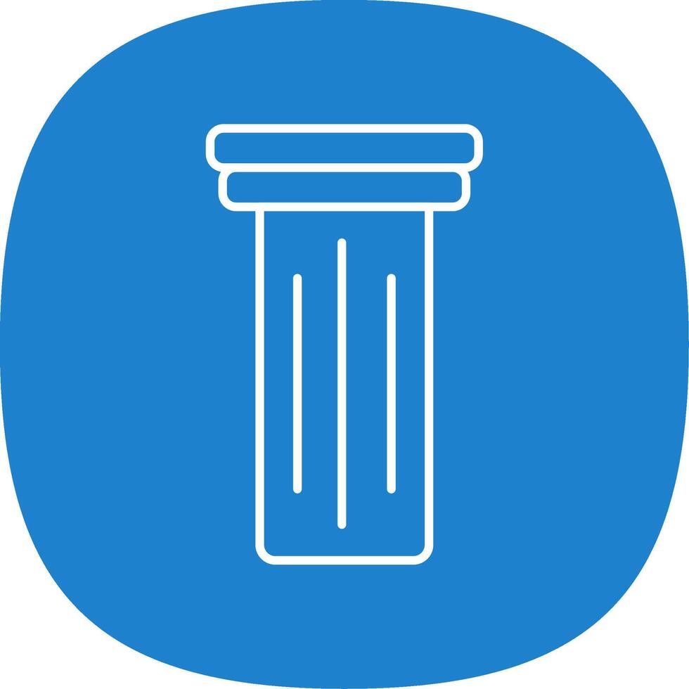 Pillar Line Curve Icon vector